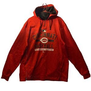 Majestic MLB Authentic Collection Cincinnati Reds Hooded Pullover XL